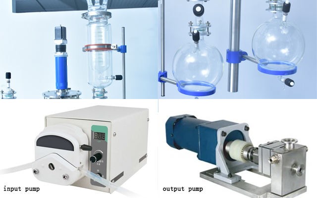 6 Inch Glass Wiped Thin Film Molecular Distillation System From