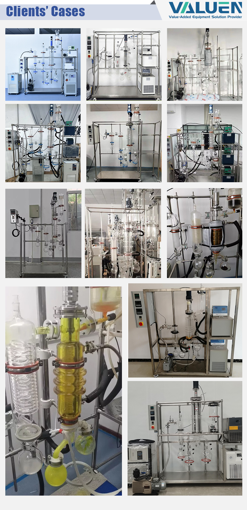 6 Inch Glass Wiped Thin Film Molecular Distillation System From