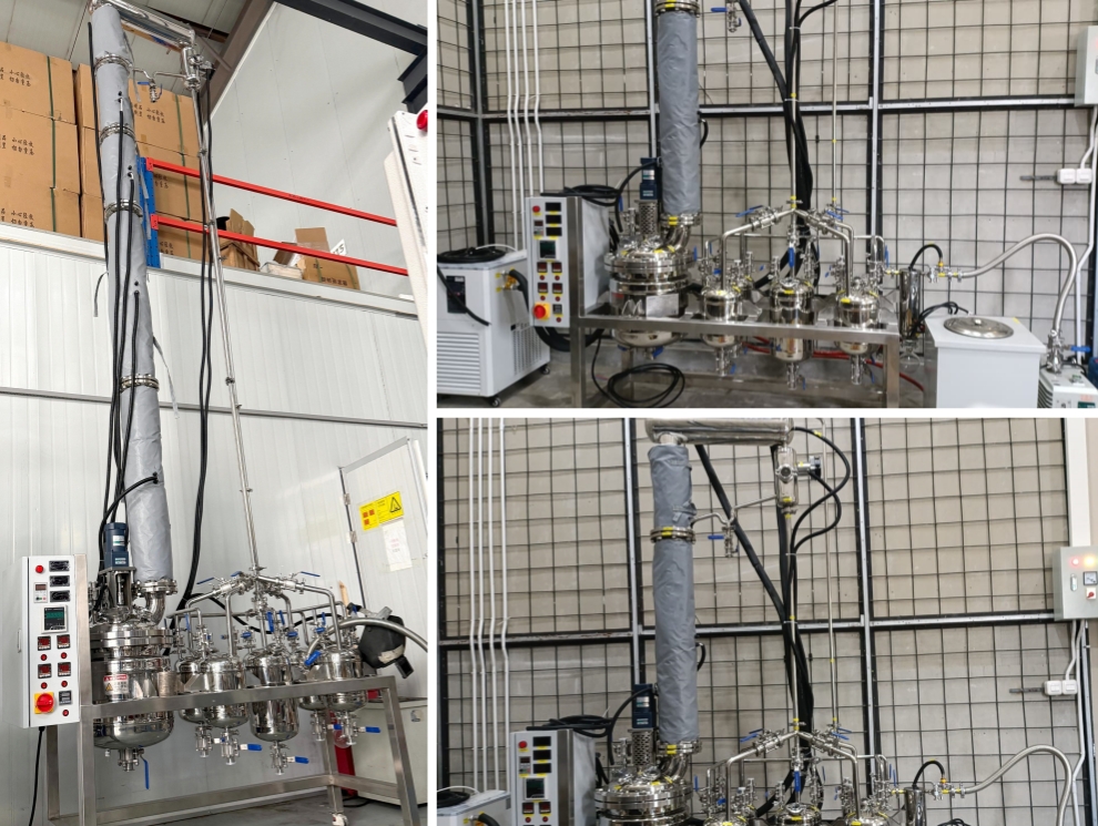 20L Stainless Steel Fractional Distillation System with Flexibly Assembled Column Delivered to Indonesia